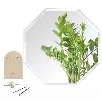 Muramatsu Kagami Store восьмиугольное хрустальное настенное зеркало 35 x 35 см, дизайн в форме Кагами [Зеркало в аренду]