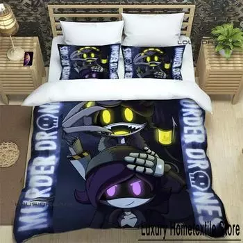 Murder-Drones Cartoon Printed Bedding Sets exquisite bed supplies set duvet cover bed comforter set bedding luxury birthday gift EU Single 135x200cm