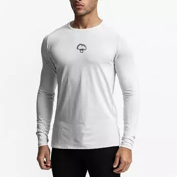 Muscleguys, модная мужская одежда, свободный свитер с круглым вырезом, осенние топы для фитнеса и тренировок M чёрный