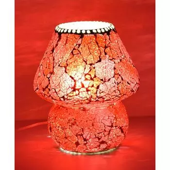 Mushroom Shaped Mosaic Glass Lamp for Home/Office/Festival Decoration (Bulb Not Included) (23 cm)