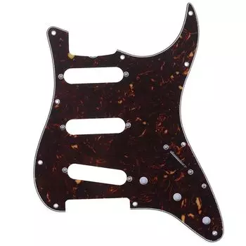 Musiclily Pro 11 отверстий 62 года Strat пикгард для американской электрогитары ST Stratocaster 4P черепахового цвета,