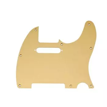 Musiclily Pro 8 Hole Aluminum Telecaster Pickguard for AmericanMexican Fender Standard Telecaster Style Electric Guitar, Gold Anodized