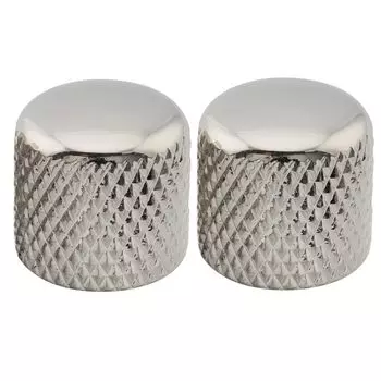 Musiclily Pro Inch Standard Fine 24 Spline Steel Dome Knob 18 мм для электрогитары США, бас-гитара, никель (Набор из 2)