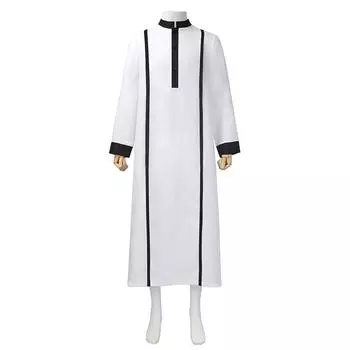 Muslim Kaftan Islamic Pakistan Dubai Polyester Long Robe Clothing Men Halloween 3XL