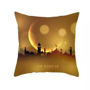 Muslim Pattern Ramadan Polyester Cushion Cover Pillow Case Home Pillowcase Decor C