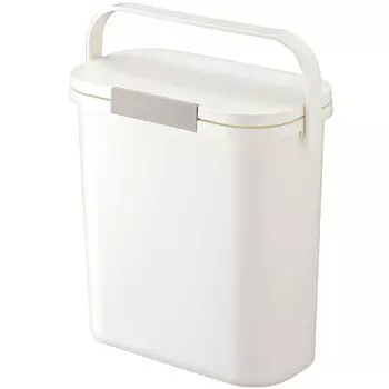 Мусорное ведро Squirrel Trash Can, переносное ведро для предотвращения запаха, белое, 10 л, сделано в Японии, 10 шт. H&H белый
