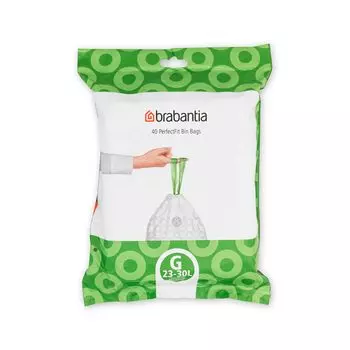 Мусорный мешок Brabantia белый 30 литров мешок для мусора 40 штук (грамм)375668 белый
