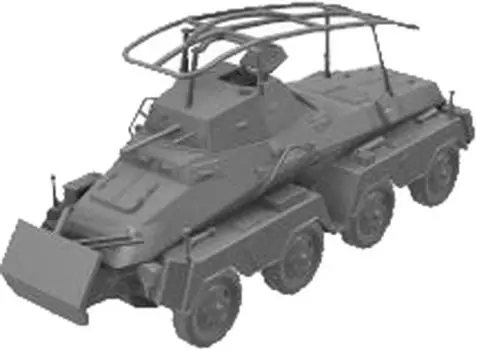 Mussini WW2 Germany heavy armored reconnaissance vehicle resin kit 1/72 Sd.Kfz.232 8-wheel MM072-041 (tank)