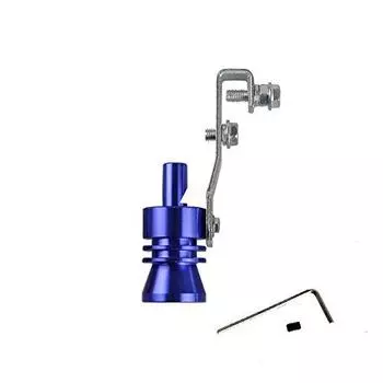 MUTEKI Turbo Sound Whistle, Exhaust Pipe Simulator Whistle, Turbo Car Muffler (XL, Blue) XL