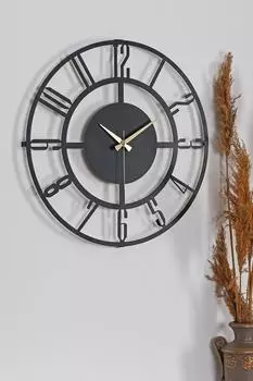 Muyika Bunnela Металлические черные настенные часы 50x50см Mds-50