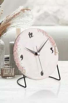 Muyika Diverso Rosa Stone Декоративные настольные часы 19 х 19 см Бесшумный механизм Mms-epo