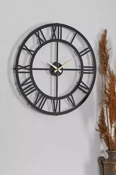 Muyika Металлические черные настенные часы с римскими цифрами 50x50см Mds-50