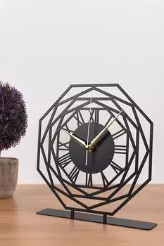 Muyika Repido Черные металлические настольные часы 25x23см Mms-m