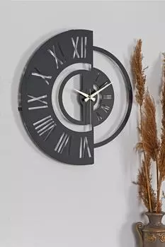 Muyika Ruota Новая коллекция Декоративные металлические черные настенные часы 41x41 см Mds-41