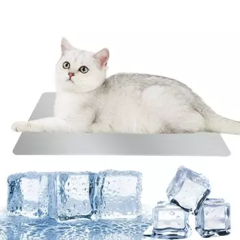 MUYYIKA охлаждающая пластина для собак и кошек Cool Aluminum Cool Cool Cool Охлаждающая физическая снижает температуру Предотвращение теплового удара x 300 Кошки, кровать, коврик, коврик, охлаждение,