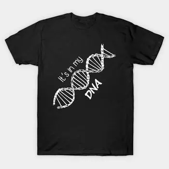 Мужчины Черная футболка с принтом Super Large TShirt It-in-my-dna No-Cut Transfer Paper Печати Хлопковая футболка S чёрный