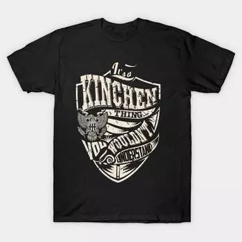Мужчины Черная футболка с принтом Super Large TShirt It s a-kinchen-thing No Cut Transfer Paper Печати Хлопковая футболка S чёрный