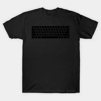 Мужчины Черная футболка с принтом Super Large TShirt ограниченная серия эксклюзивная раскладка клавиатуры с возможностью No Cut Transfer Paper Печати Хлопковая футболка M чёрный