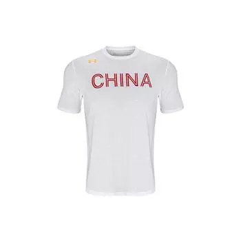 Мужская баскетбольная футболка с круглым вырезом Under Armour, белые 1364664-100 M