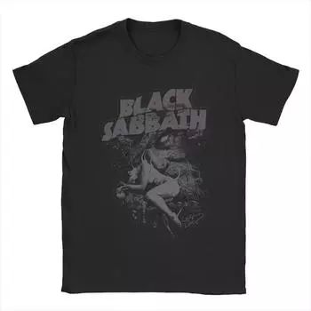 Мужская черная футболка Cool Sabbaths, 100% хлопок, потрясающая футболка с коротким рукавом и круглым вырезом, футболка большого размера S чёрный