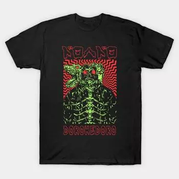 Мужская черная футболка с принтом, очень большая футболка Kaiman - DOROHEDORO - Manga Anime Design V1 с принтом на бумаге для переноса без резки, хлопковая футболка 4XL чёрный