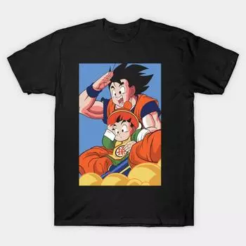 Мужская черная футболка с принтом, очень большая футболкаDRAGON BALL, хлопковая футболка с принтом на бумаге для переноса без вырезания M