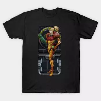 Мужская черная футболка с принтом, очень большая футболка samus, хлопковая футболка с принтом на бумаге без вырезов L чёрный
