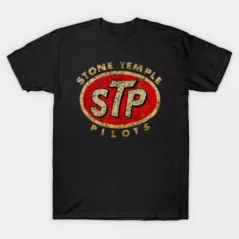 Мужская черная футболка с принтом, очень большая футболка Stone Temple Pilots - бестселлер, хлопковая футболка с принтом на бумаге без вырезания S чёрный