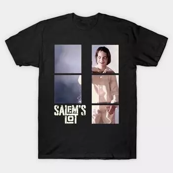 Мужская черная футболка с принтом, очень большая футболка Salem s Lot Boy In The Window, хлопковая футболка с принтом на бумаге без вырезания 2XL чёрный