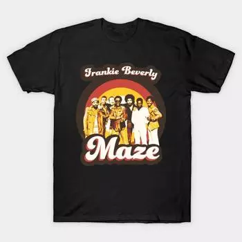 Мужская черная футболка с принтом, очень большая футболка Frankie Beverly and Maze 70s Funky Soul, хлопковая футболка с принтом на бумаге без вырезов S чёрный