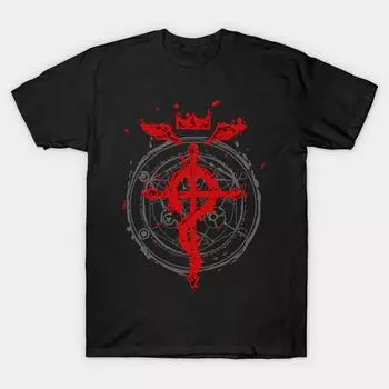 Мужская черная футболка с принтом, очень большая футболка Fullmetal Alchemist, хлопковая футболка с принтом на бумаге для переноса без разрезов XL чёрный