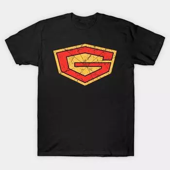 Мужская черная футболка с принтом, очень большая футболка Science Ninja Team Gatchaman Vintage Logo, хлопковая футболка с принтом на бумаге для переноса без разрезов S чёрный