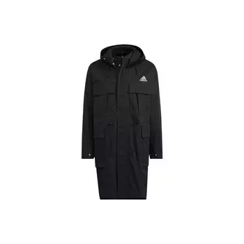 Мужская длинная куртка Adidas Preserve с принтом логотипа спереди, черная HM2709 M