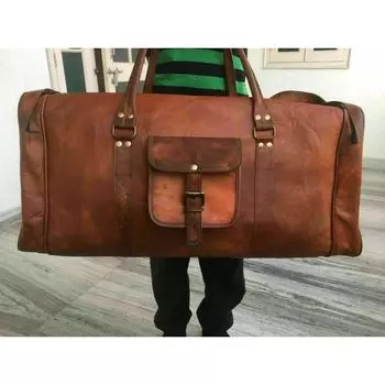 Мужская дорожная сумка TWO 30 дюймов из натуральной коричневой кожи 2 Duffel Weekend Overnight Sport 30 x 12 x 11 in коричневый