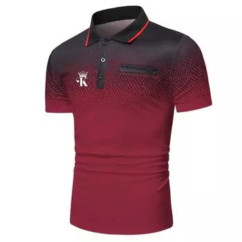 Мужская дышащая рубашка поло Advanced Color Scheme, летняя быстросохнущая спортивная рубашка поло.