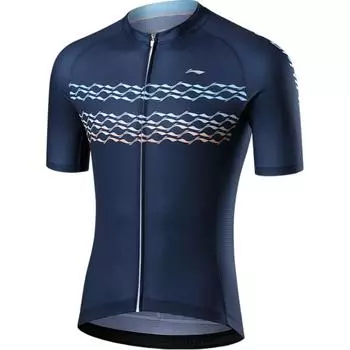 Мужская джерси для велоспорта Li Ning Road Comfort Sports с коротким рукавом, синяя LCTY087-1 M