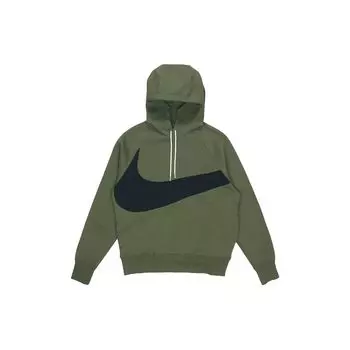 Мужская флисовая худи Nike Sportswear Swoosh Tech с большим логотипом, зеленый в стиле милитари DD8223-326 M