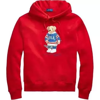 Мужская флисовая толстовка с капюшоном Polo Ralph Lauren Bear Graphic MNPOKNI16820338-600 2XL
