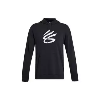 Мужская флисовая толстовка с капюшоном Under Armour Curry Logo черная 1380839-001 XL