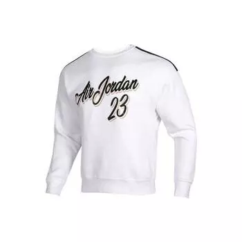 Мужская флисовая толстовка с круглым вырезом Air Jordan 23 Remastered, белые топы CT6283-100 XXL