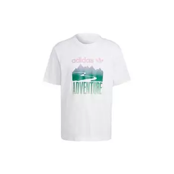 Мужская футболка Adidas Originals Adv Mount с ретро-рисунком, белая GN2358 XS