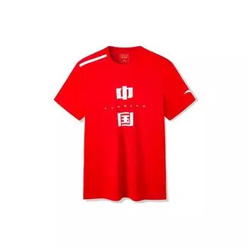 Мужская футболка Anta China Ice And Snow Sports с круглым вырезом, красные 152227167-2 L