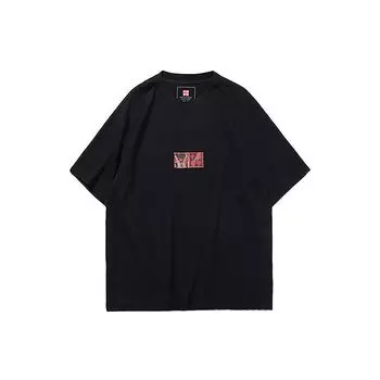 Мужская футболка Li-Ning X Peoples Daily New Media с короткими рукавами и графикой, черные ATSP419-2 S