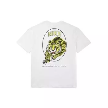 Мужская футболка с круглым вырезом Nike NRG Tiger Print, белая DO6628-100 XL