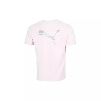 Мужская футболка с круглым вырезом Puma Solid Color Logo, светло-розовая 671936-16