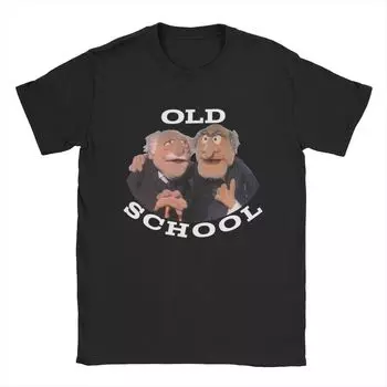 Мужская футболка Statler And Waldorf, 100% хлопок, винтажная футболка с коротким рукавом и круглым вырезом, футболка с принтом S