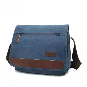 Мужская холщовая сумка через плечо Trend Solid Color Casual Bag Simple Men s Crossbody Bag жёлтый