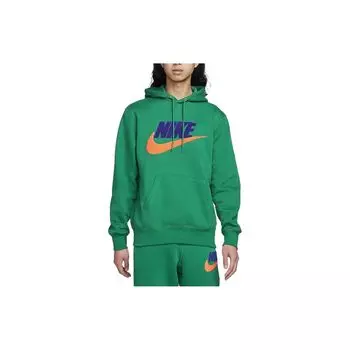 Мужская худи Nike Club Fleece с логотипом и флисовой подкладкой, павлино-зеленый FN3105-365 L