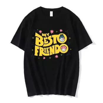 Мужская и женская футболка Jujutsu Kaisen My Besto Friendo Todo Aoi, новинка, футболка из 100% хлопка, футболки с аниме, футболка большого размера с круглым вырезом L