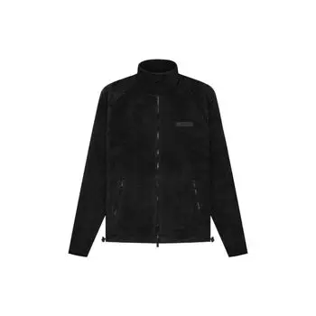 Мужская куртка Fear of God Essentials из флиса на молнии с воротником-стойкой, железно-черная, FOG-SS22-560 XXL